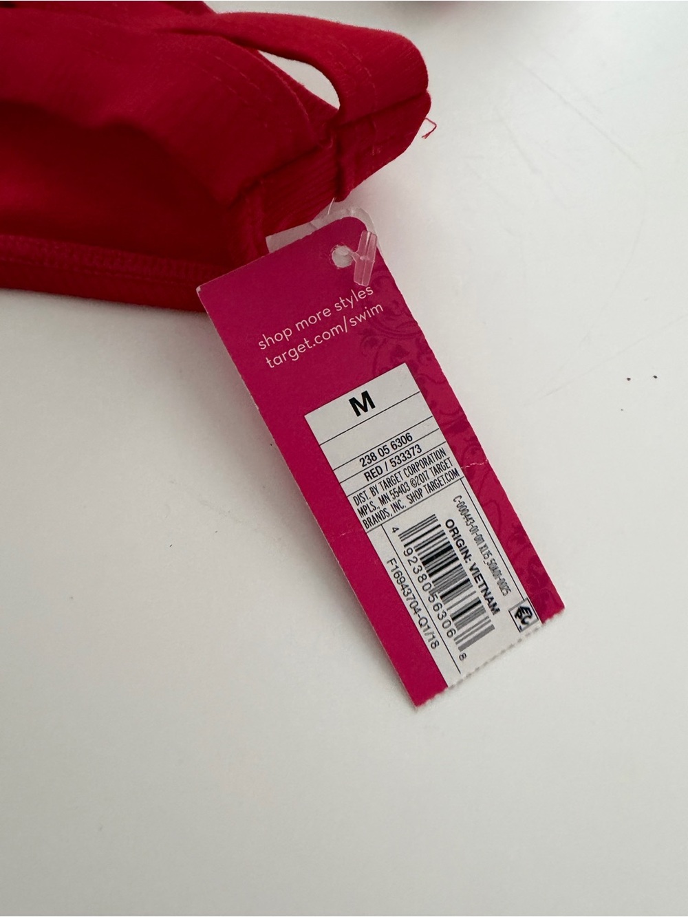 NWT Red Ribbed Triangle Bikini Set - Picture 4 of 4